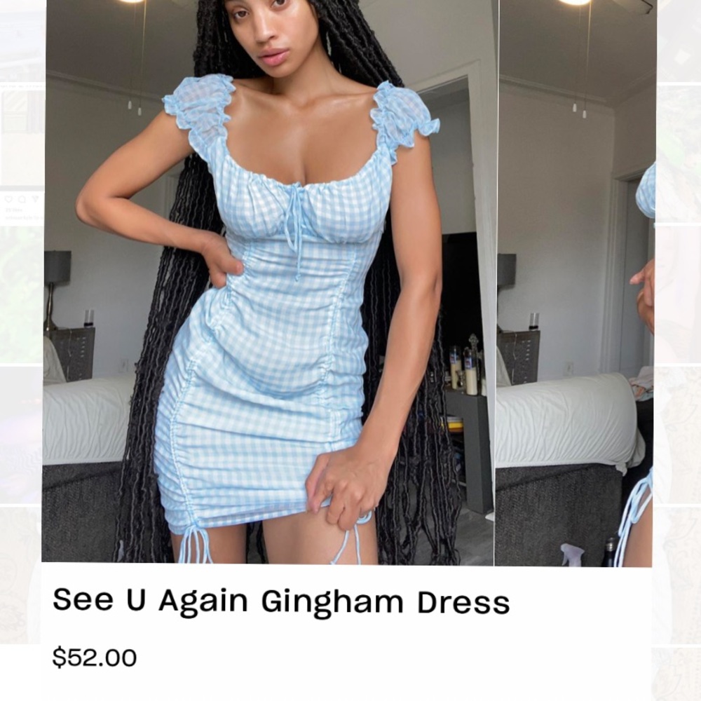 see u again gingham dress